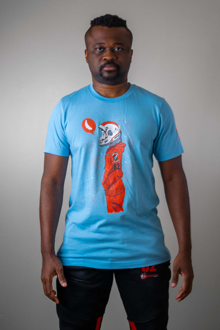 Urban Space Monkey (Blue) Unisex t-shirt